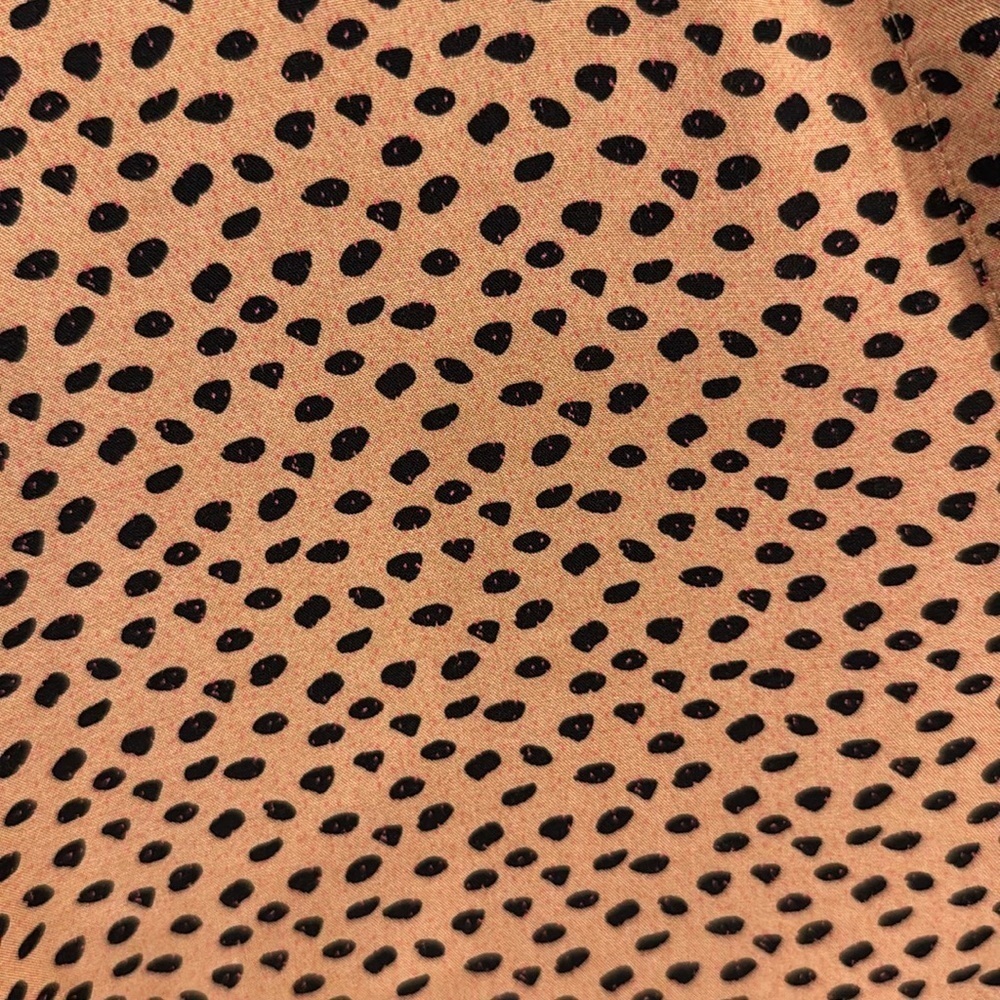 Saint Tropez Women’s Dot Dress V-neck 3/4 Sleeves Midi Tier Dress Size M - Picture 4 of 6